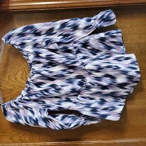 Navy and lavender top